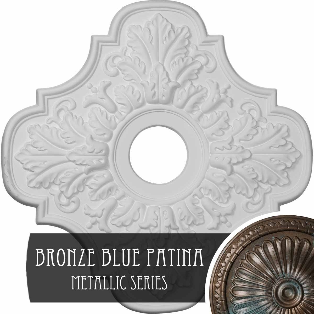 17 3/4x22OD x 3 1/8x22ID x 1x22P Ceiling Medallion, Hand-Painted I9680