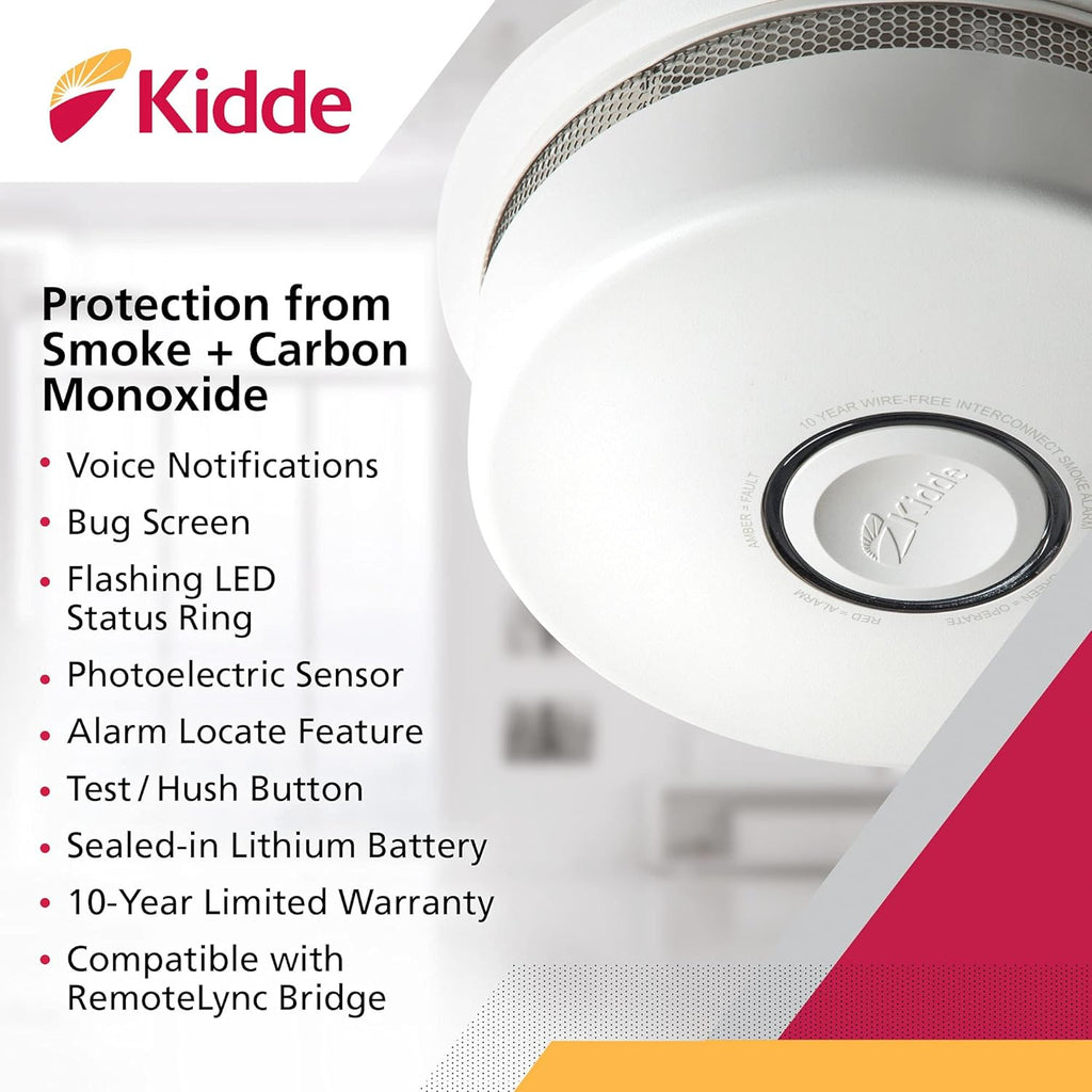 Hardwired Smoke & Carbon Monoxide Detector with Voice Alert E334501