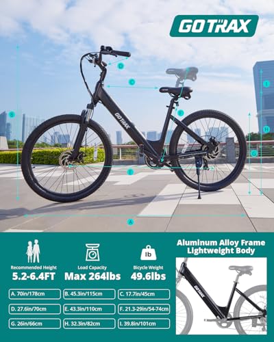 26" Electric Bike, Peak 500W, 7-Speed M7729