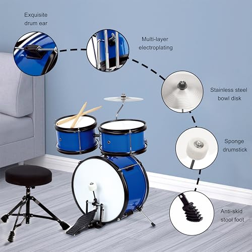 5-Piece Kids Drum Set with 13" Bass Drum I478
