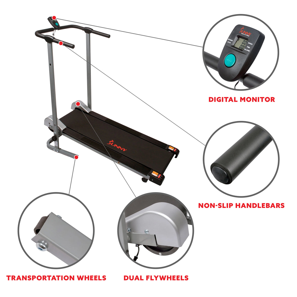 Compact Foldable Manual Treadmill C476124