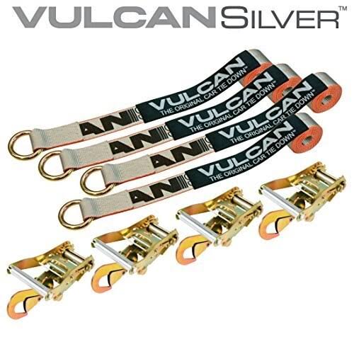 2 inch x 96 inch Car Tie Down with Snap Hooks, 4 Pack N86735