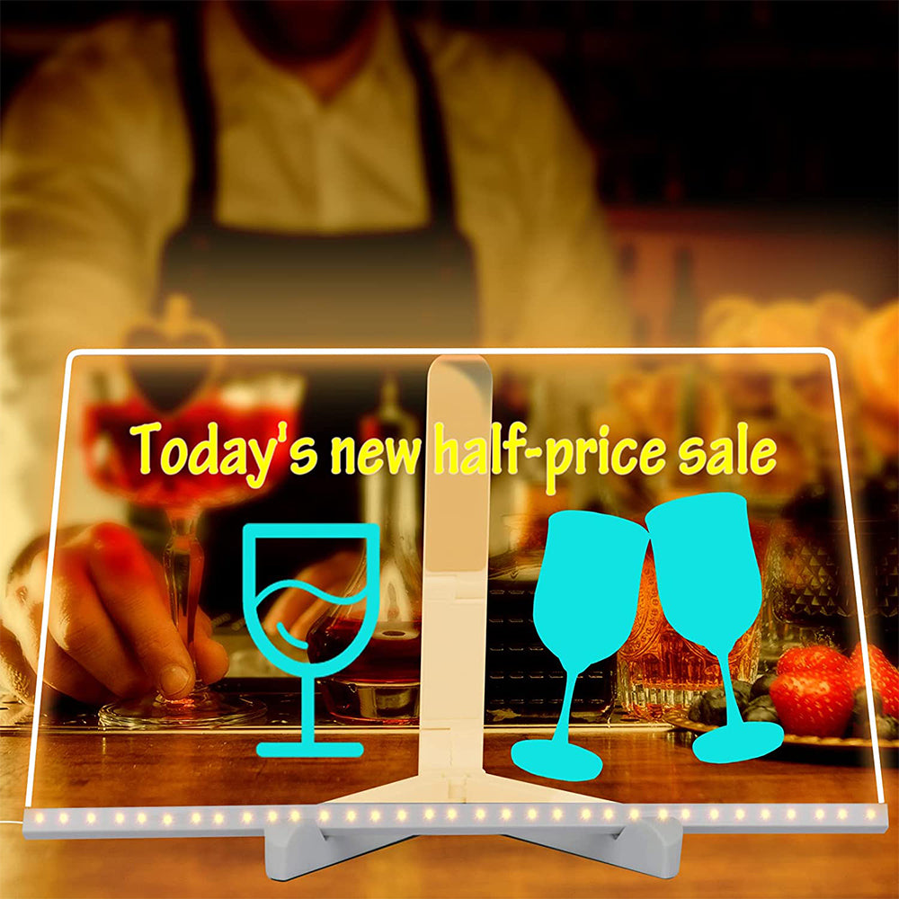 Acrylic Message Note Board LED Lamp F322