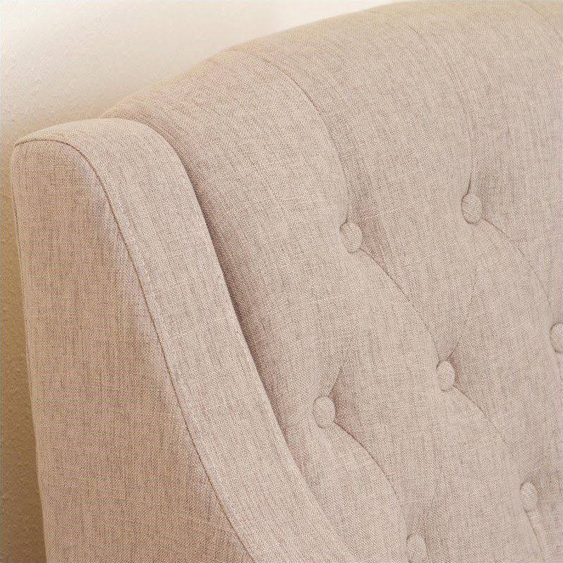Beige Arm Chair and Ottoman M1353