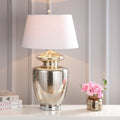 Glass LED Table Lamp Mercury Silver Ivory G1876