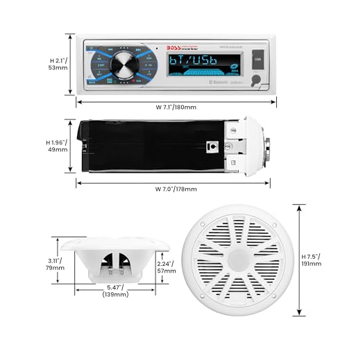 Bluetooth Car Stereo Receiver with USB Port and Detachable Front Panel B488