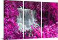 Black White and Purple Canvas Wall Art 16x32inchx3pcs A9042