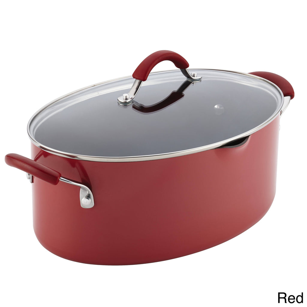 8-Quart Nonstick Covered Pasta Pot with Pour Spout Q505218