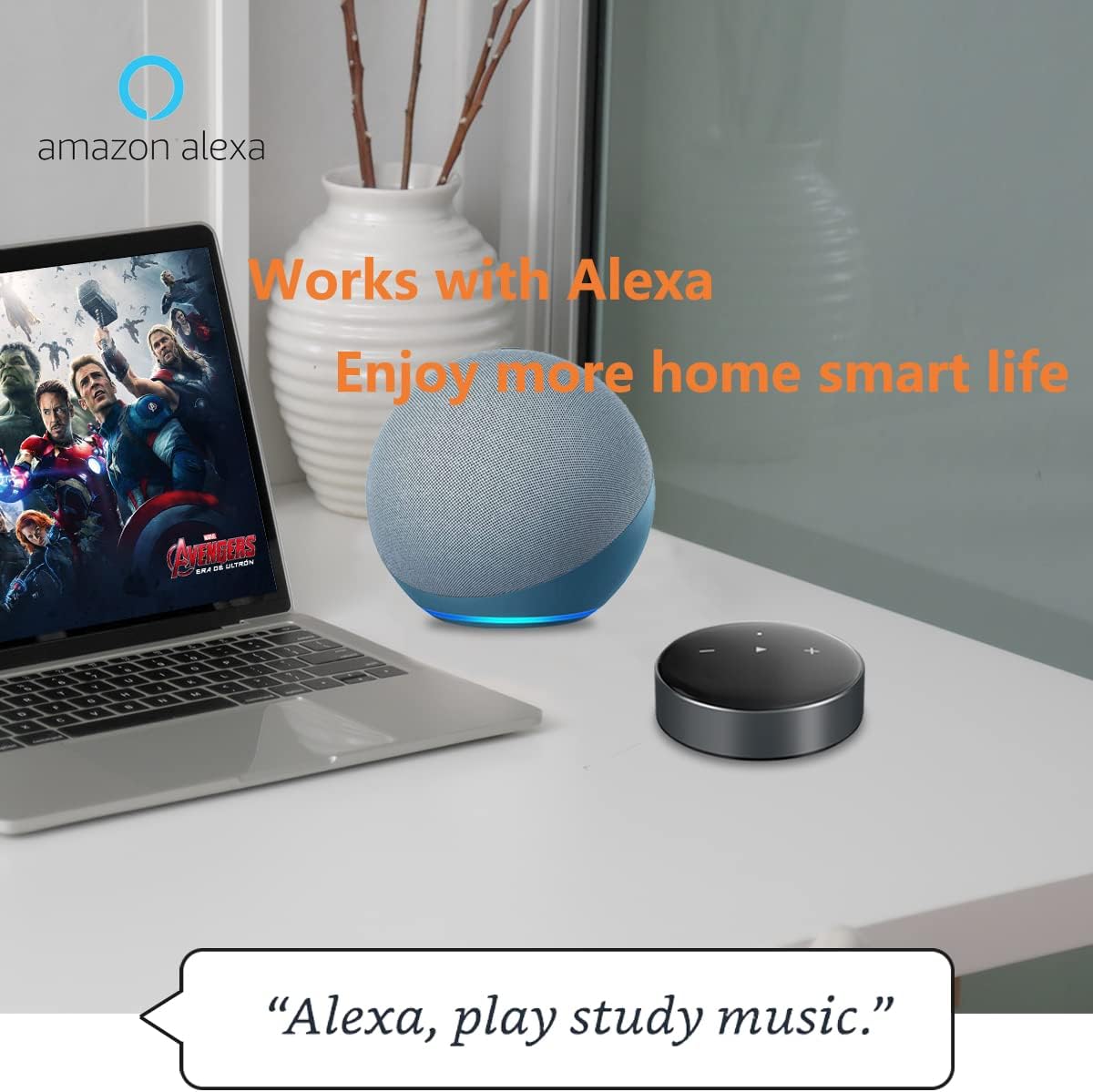 Wiim Mini Airplay 2 Music Streamer WiFi/Bluetooth Wireless Connection, Multiroom/Multizone Stereo Receiver Audio Adapter N716322
