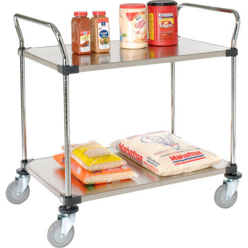 Stainless Steel Utility Cart 2 Shelves Q74576