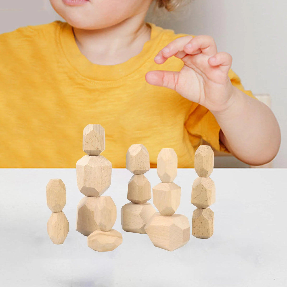 Wooden Stacking Stones Building Blocks N109998