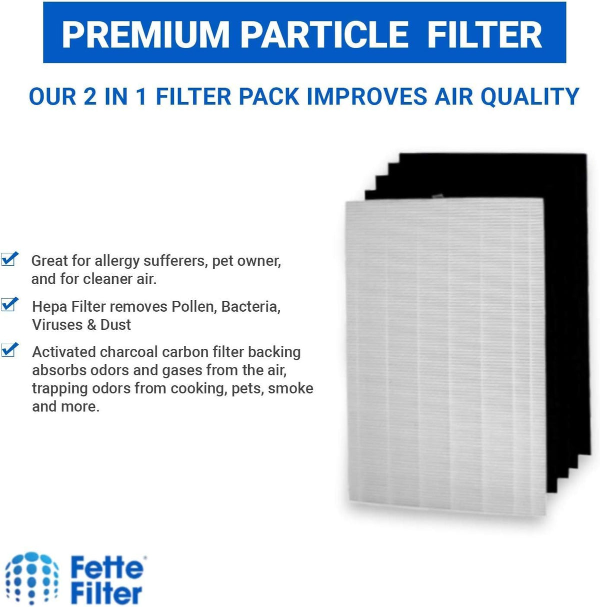 2 HEPA Filters + 8 Carbon Filters F839296