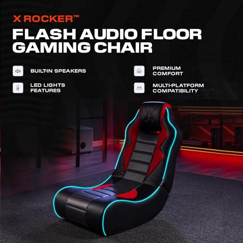 Foldable Bluetooth Audio Floor Chair with Headrest Mounted Speakers A5284