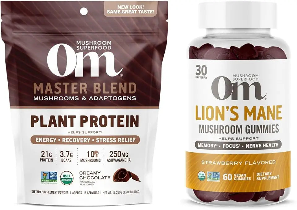 Plant-Based Protein Powder and Mushroom Gummies Bundle H2010