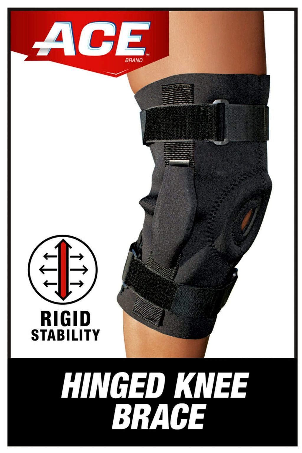 Hinged Knee Brace Black One Size V116436