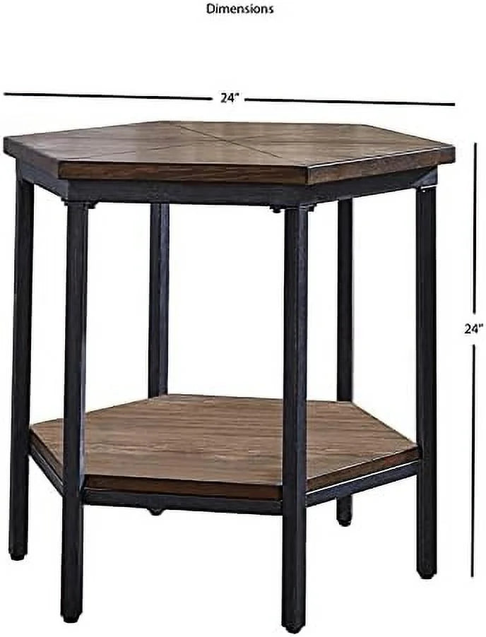 Metal Hexagon End Table G23162