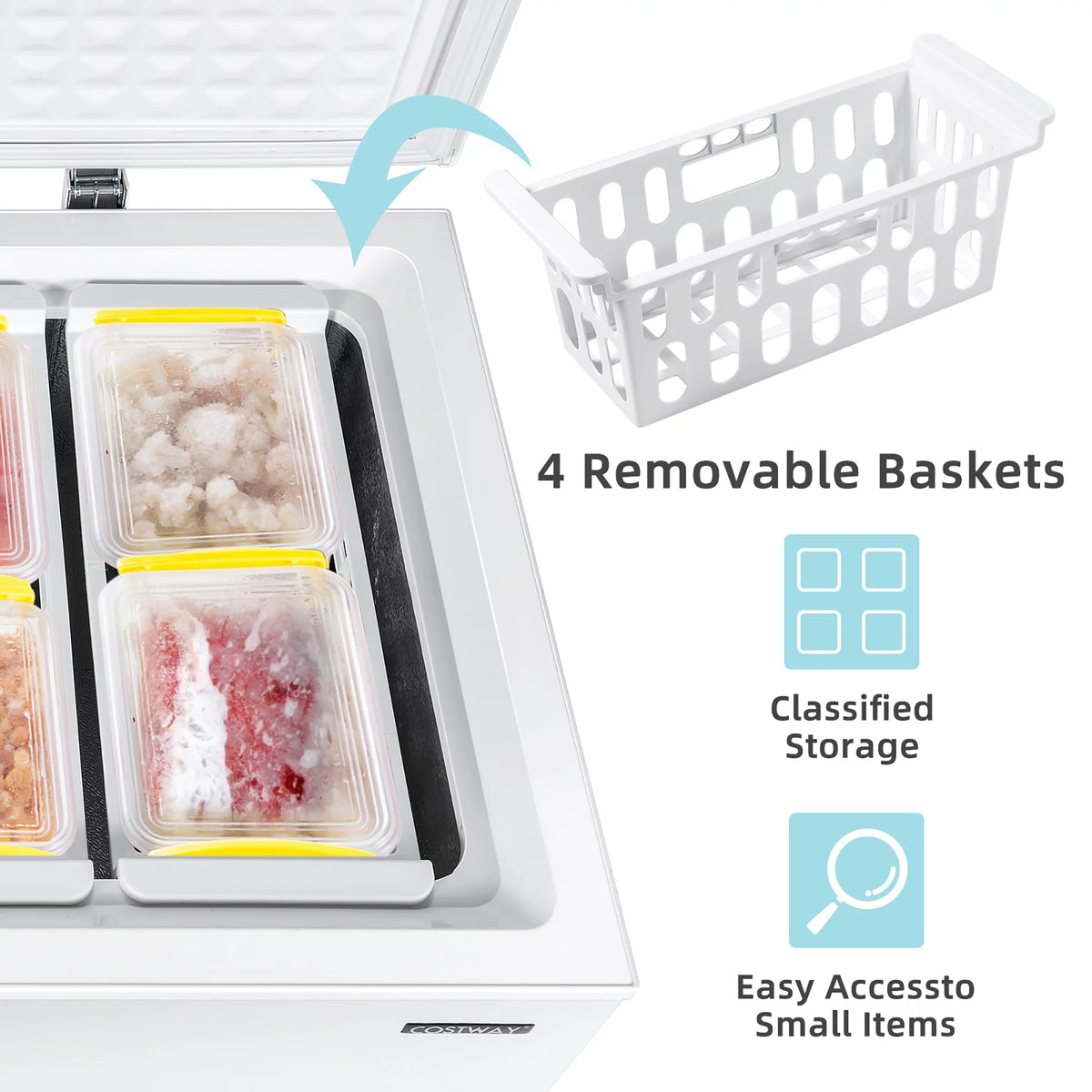 Chest Freezer 7.0 Cu.ft 4 Baskets I4176