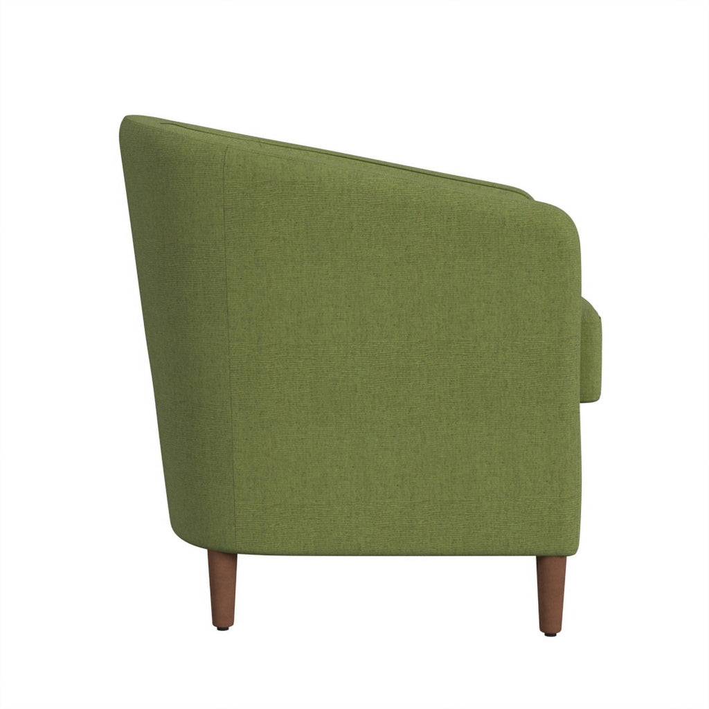 Olive Green Barrel Accent Chair Q289