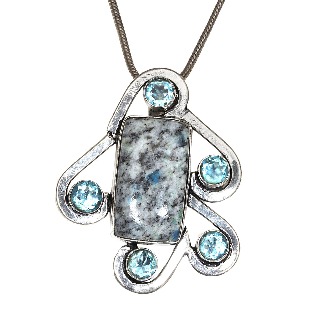 Handmade 925 Silver Jasper Gemstone Necklace B88802
