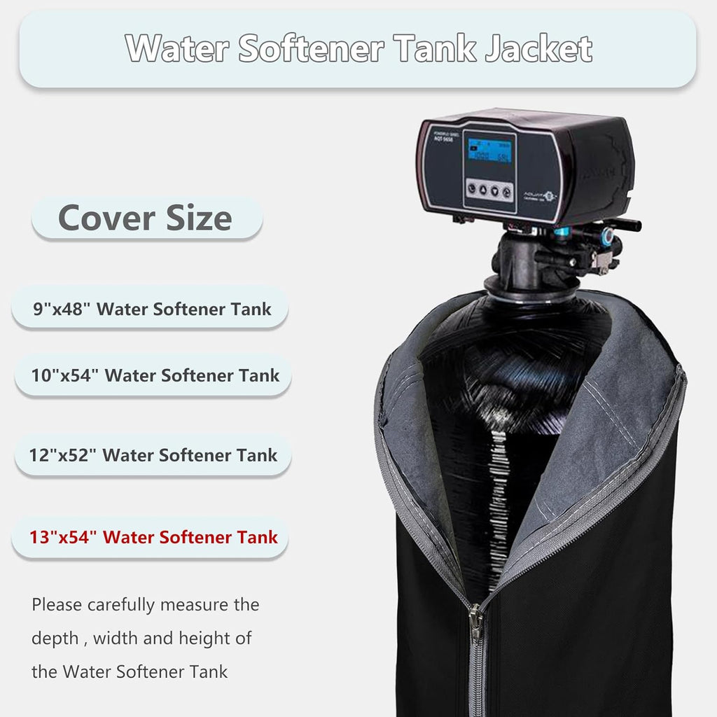 13x54 Black Insulated Water Softener Tank Cover C4704