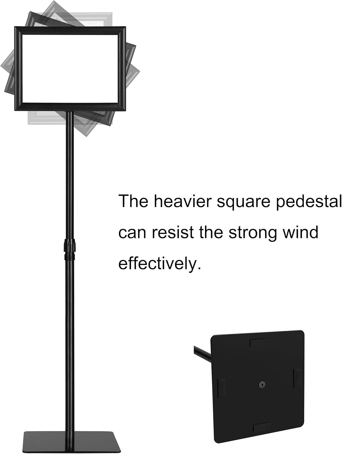 Adjustable Aluminum Sign Holder 8.5 x 11 Inch Pack of 2 J426
