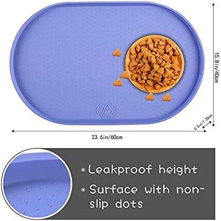 Silicone Dog Food Mat Waterproof Raised Edges Y183