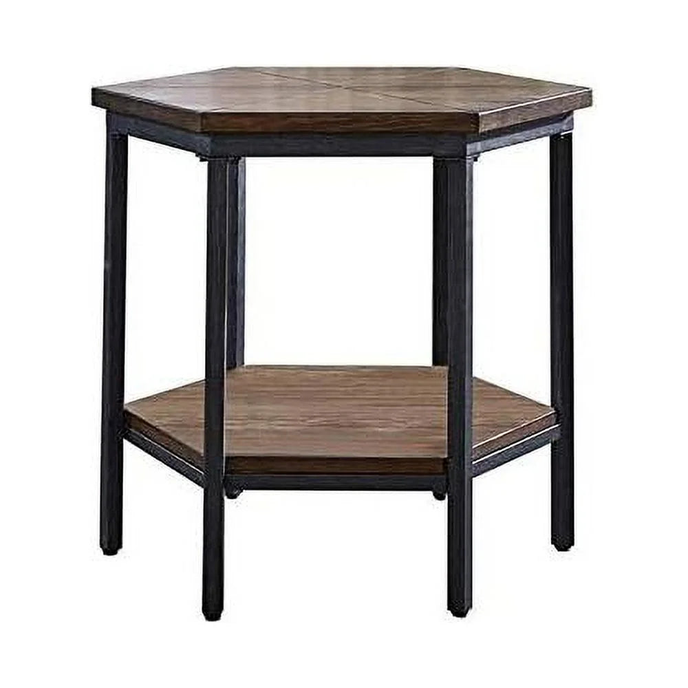 Metal Hexagon End Table G23162