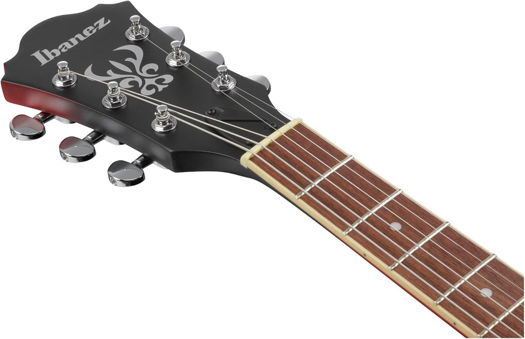 Sunburst Red Semi-Hollow Electric Guitar O6650