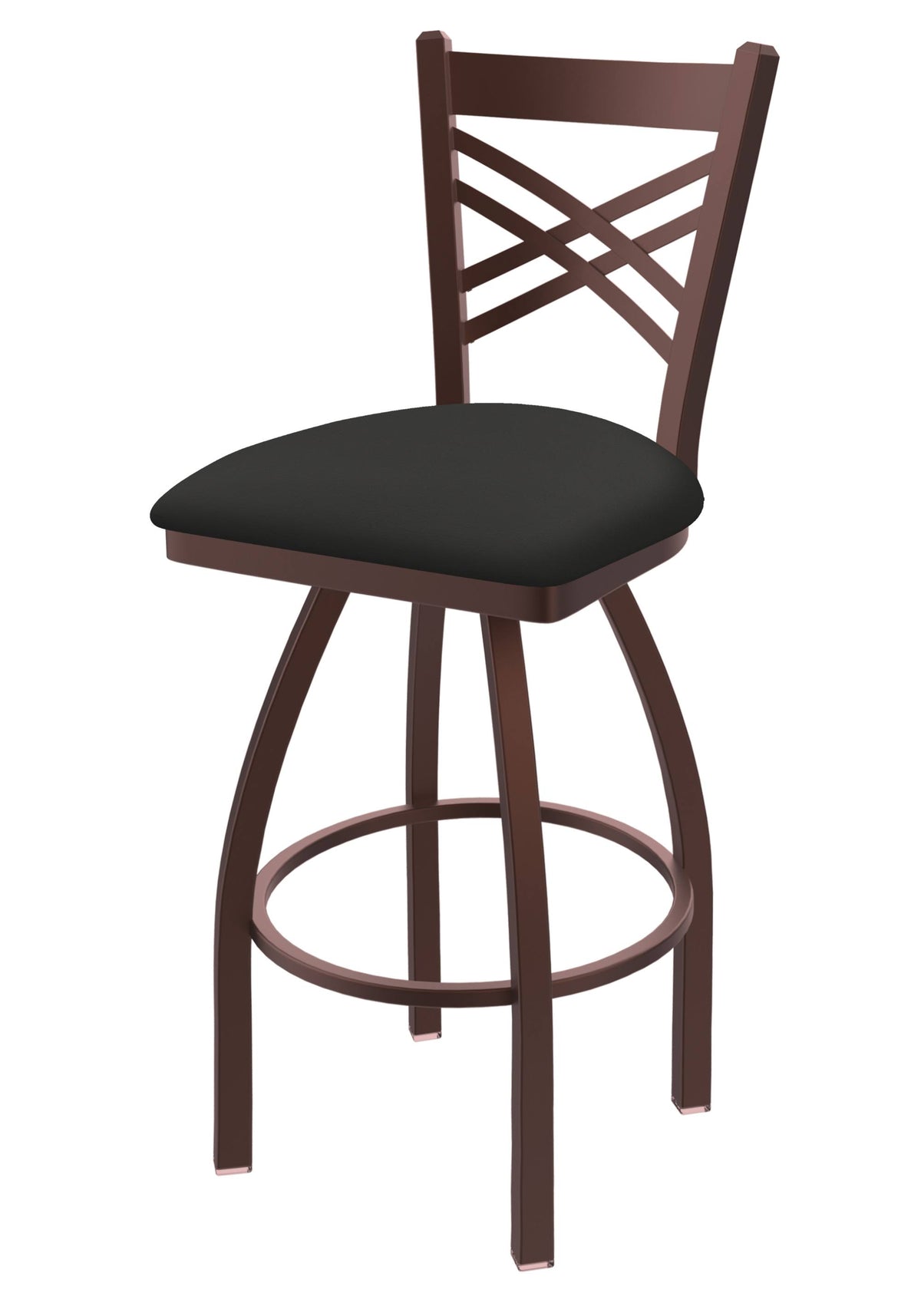 Swivel Counter Stool with Bronze Finish and Iron Seat O139036