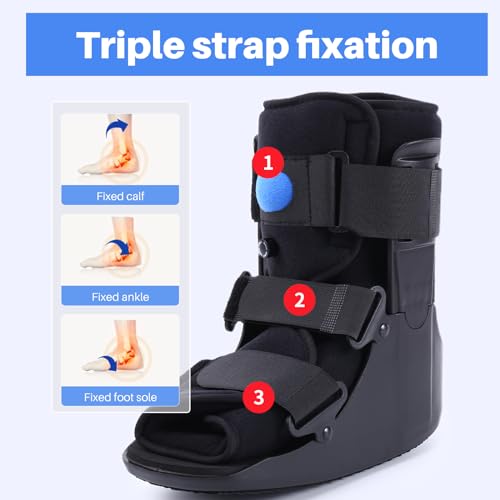 Black Medium Inflatable Walking Boot P158