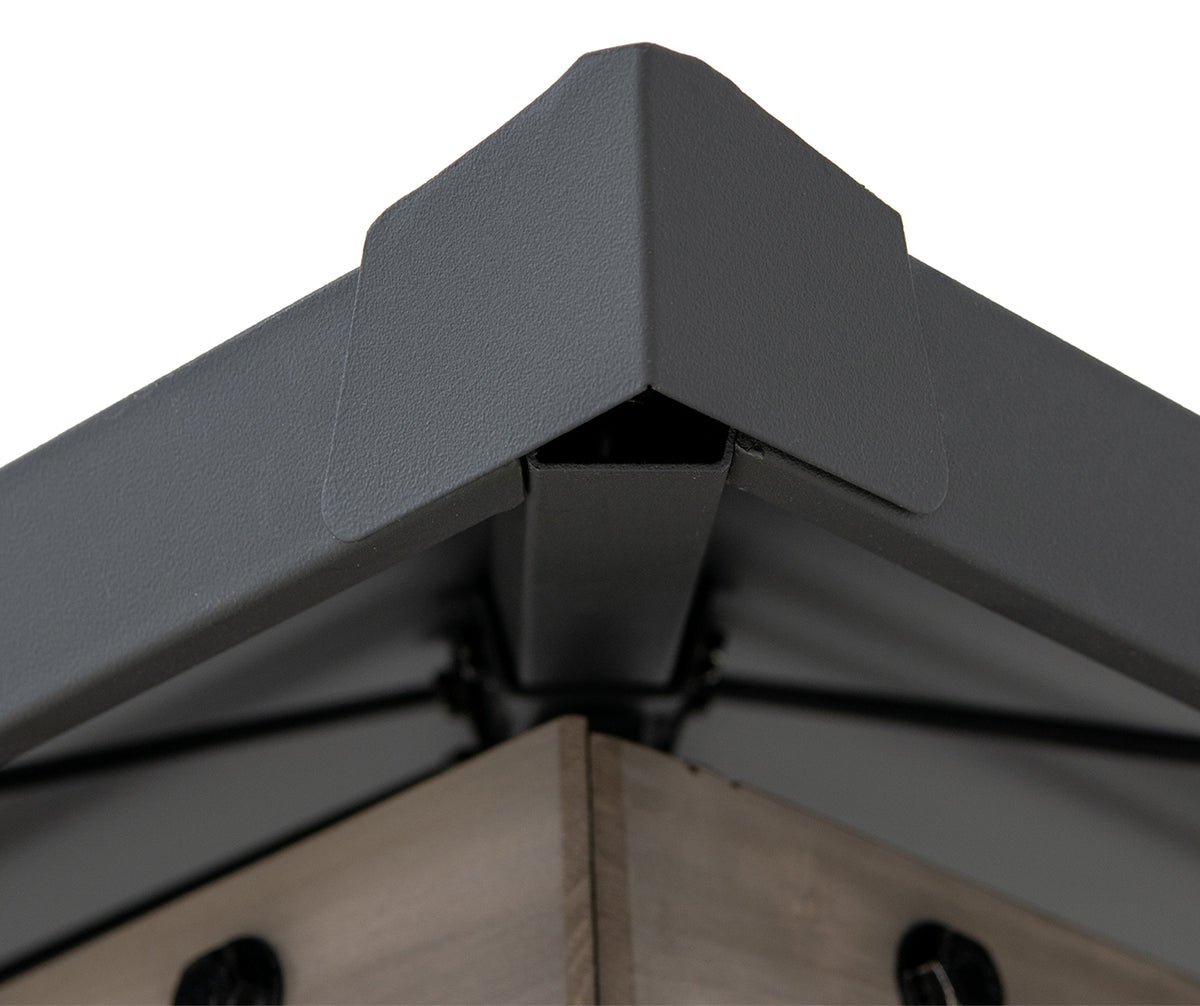 12x16 ft. Steel Hardtop Gazebo with 2-tier Metal Roof Q28148