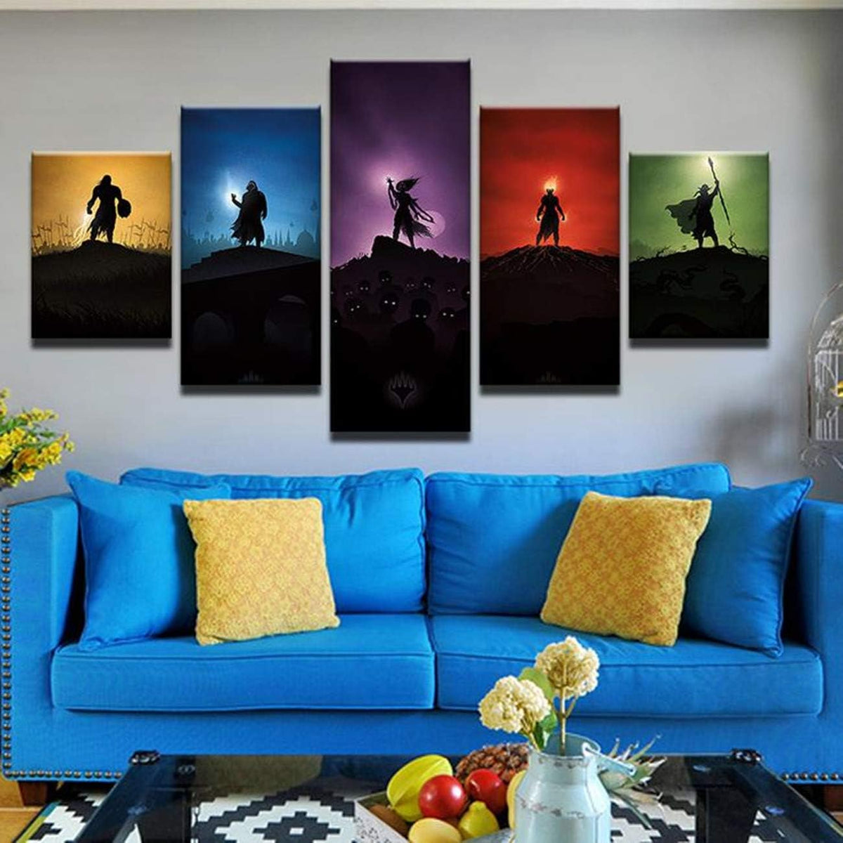 5 Panel Canvas Print Wall Art J8083