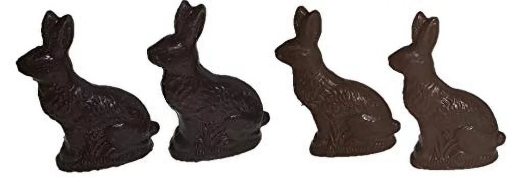 Dark and Milk Chocolate Easter Rabbits 4, 6.5 Oz W746252