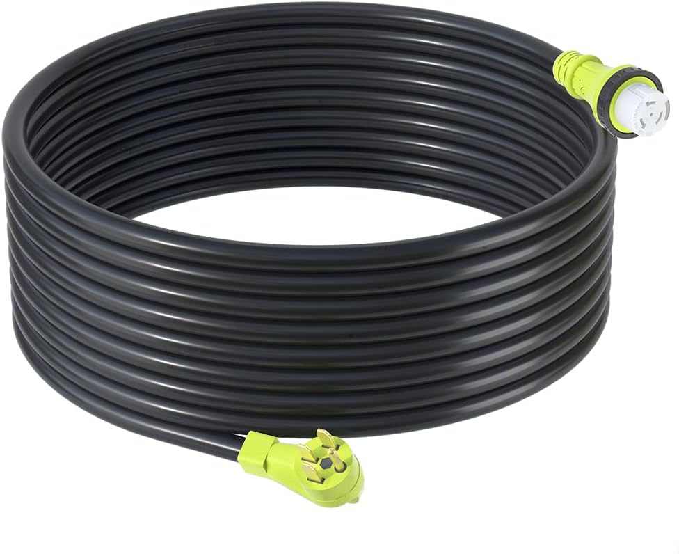 50 Amp Generator Extension Cord, NEMA 14-50P to SS2-50R, STW 6/3 + 8/1, Twist Lock Plug, 25FT R8388