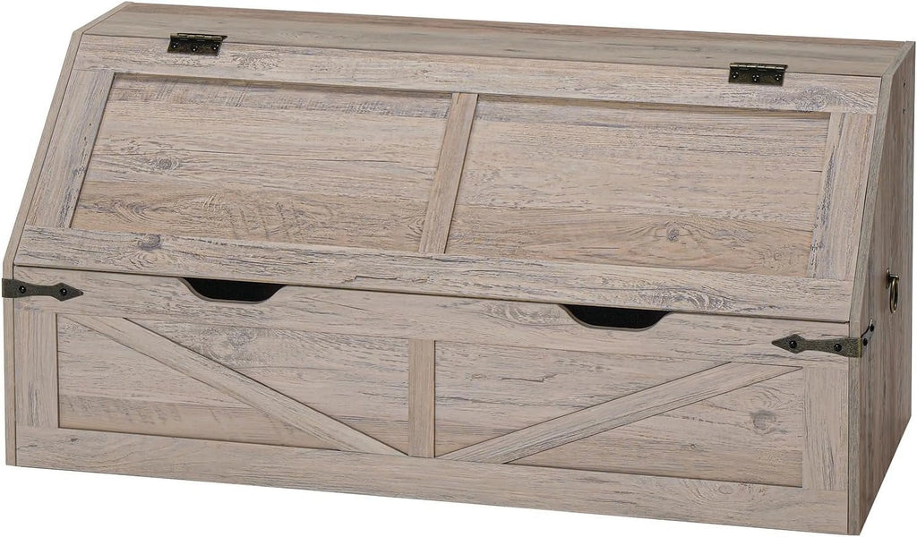 Wooden Storage Chest with Flip Top J4521