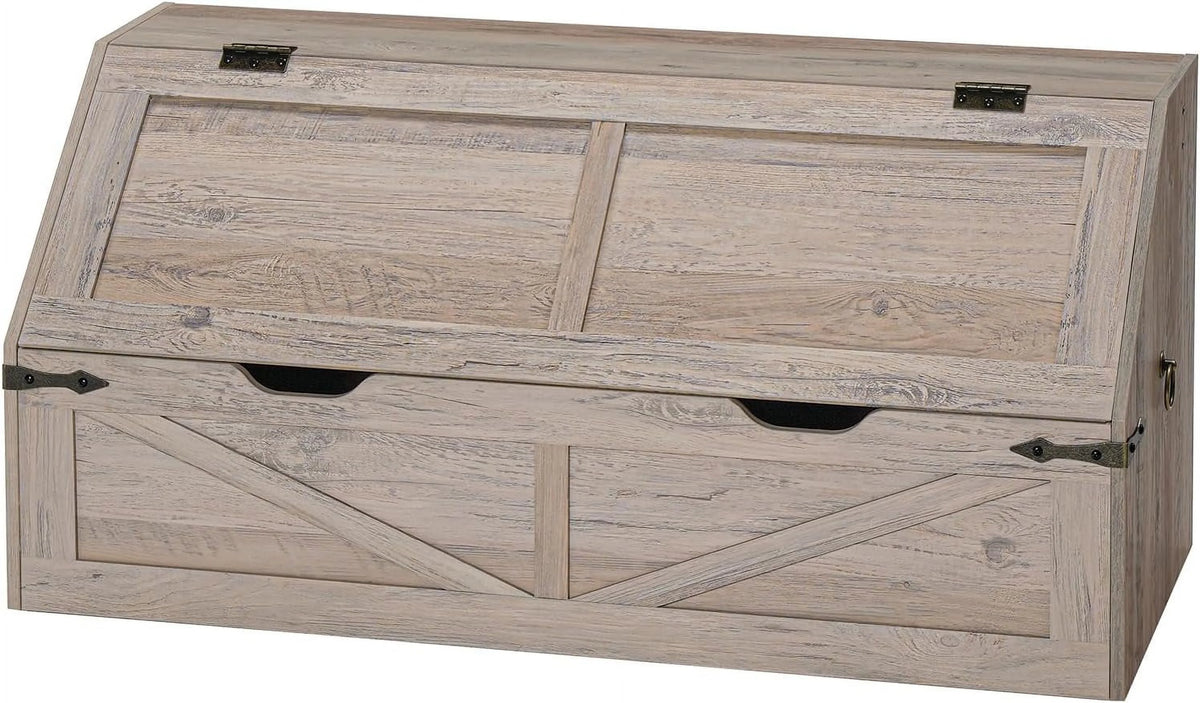 Wooden Storage Chest with Flip Top J4521