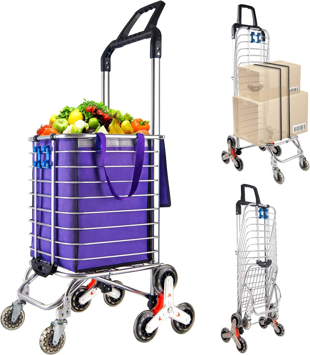 Purple Heavy Duty Utility Cart with 8 Wheels D77954