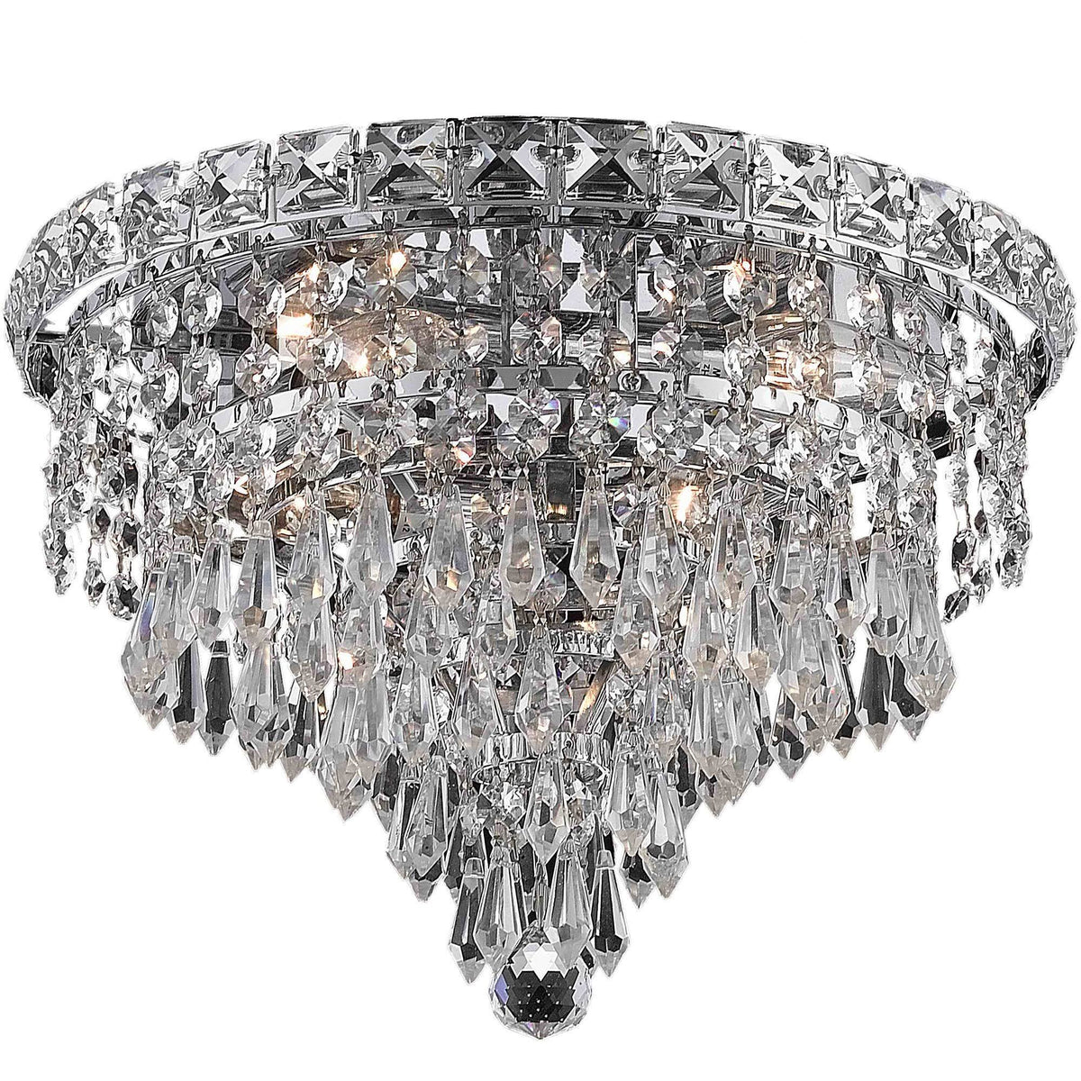 4-Light Chrome Crystal Flush Mount K344