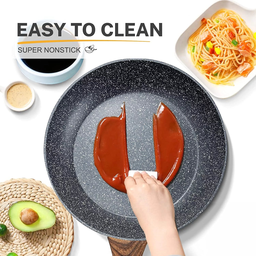 Non Stick Granite 8 Pieces Induction Cookware Set V1258