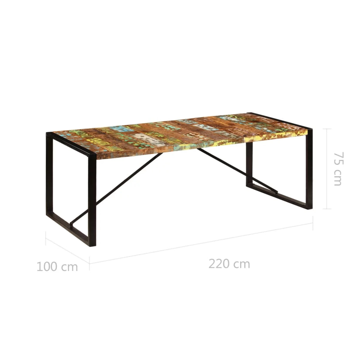 Dining Table Solid Reclaimed Wood E289123