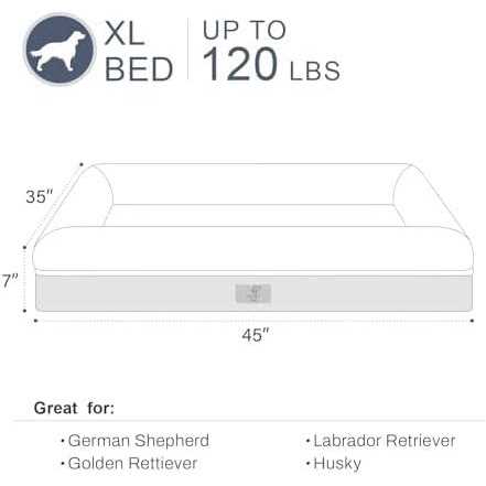 Washable Dog Bed with Removable Cover H62573