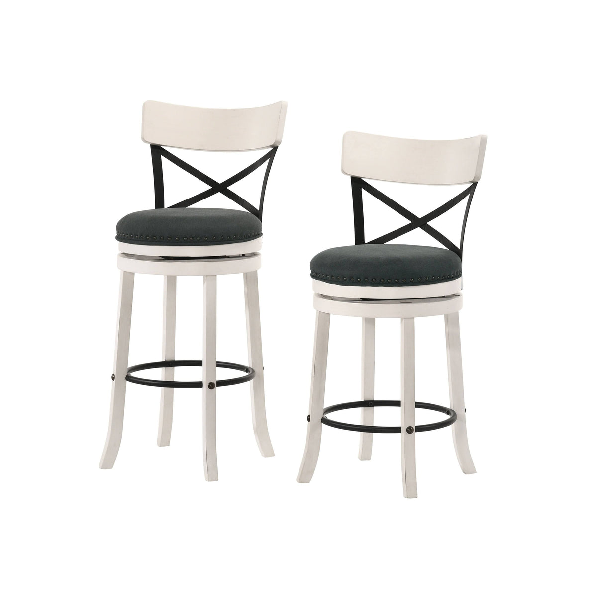 Set of 2 Swivel Barstools Q137331