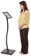 8-1/2" x 11" Black Matte Snap Open Freestanding Sign Holder Z944