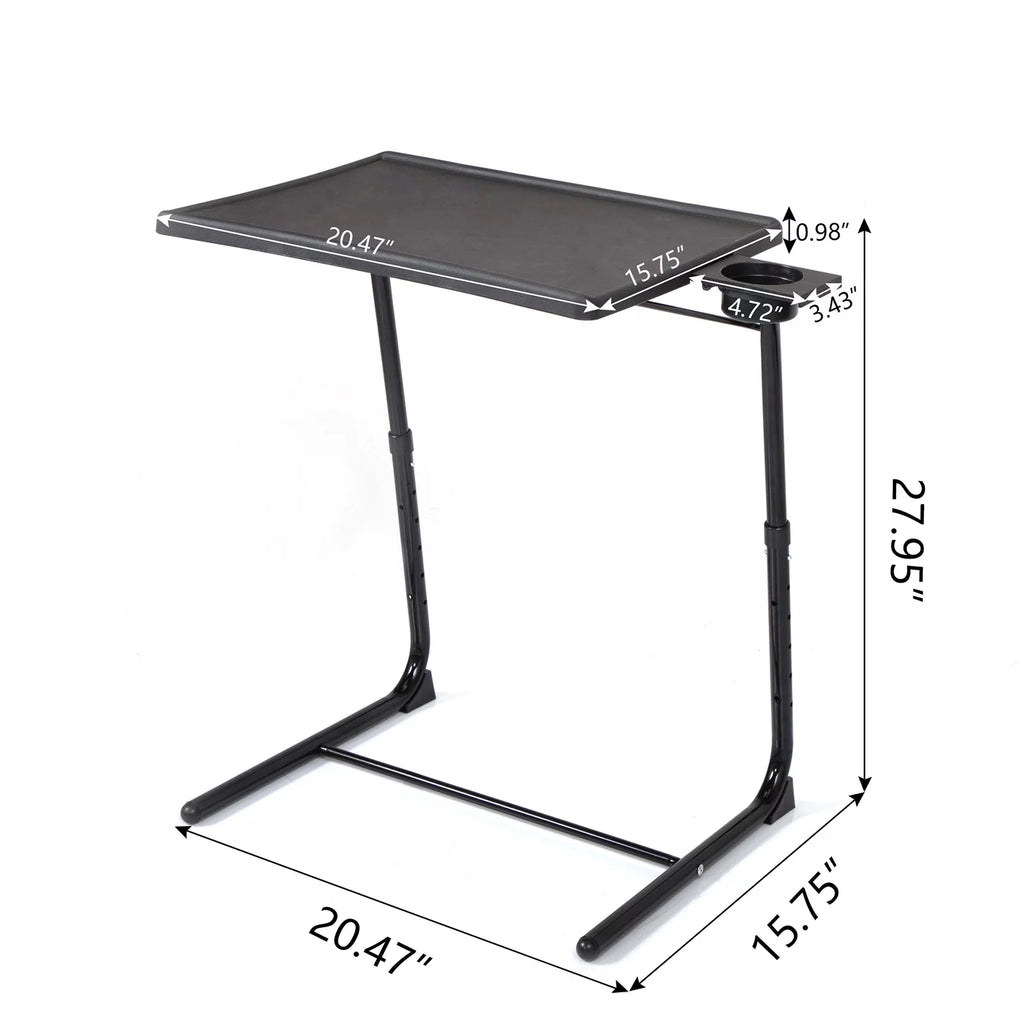 Set of 2 Black Portable Computer Table J48395