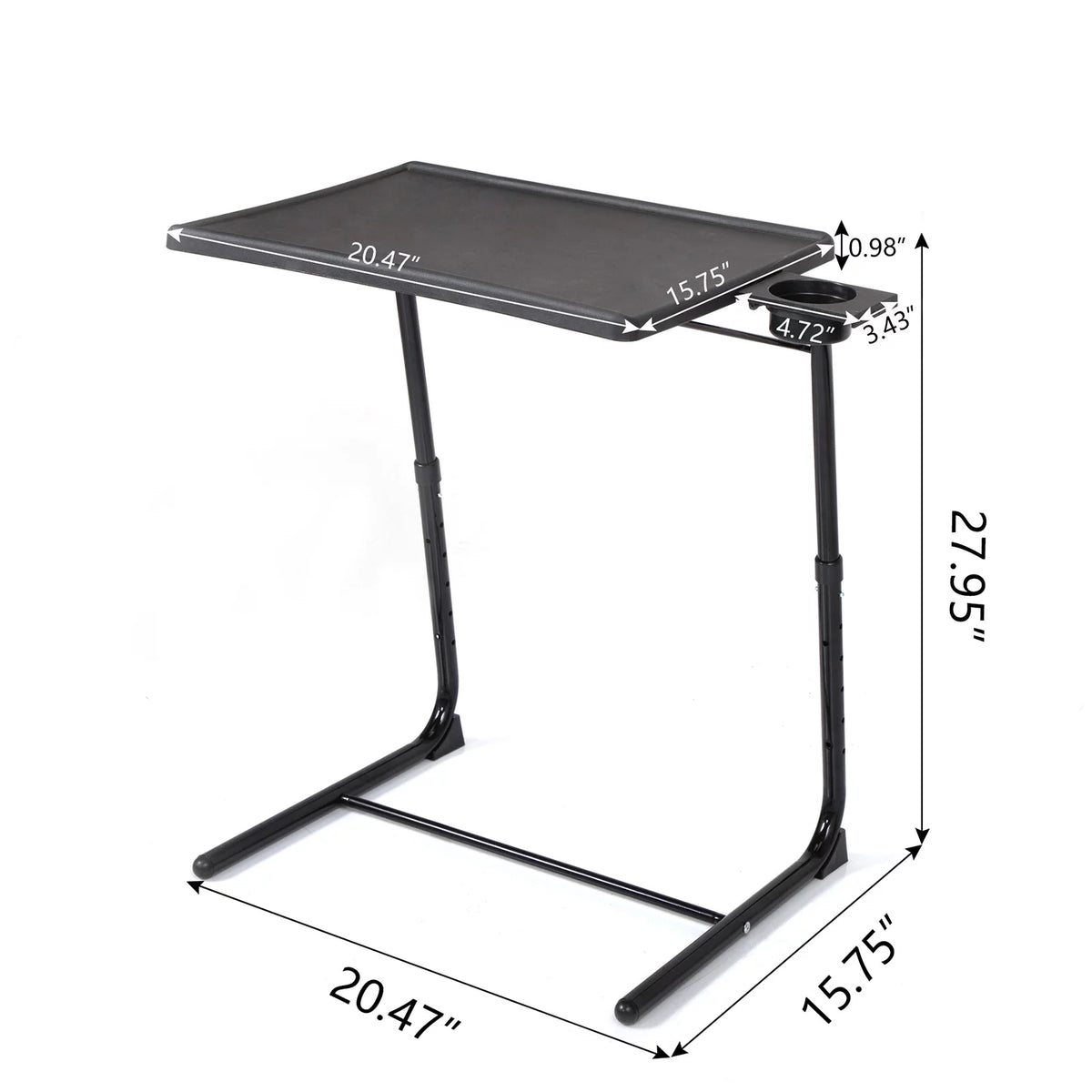 Set of 2 Black Portable Computer Table J48395