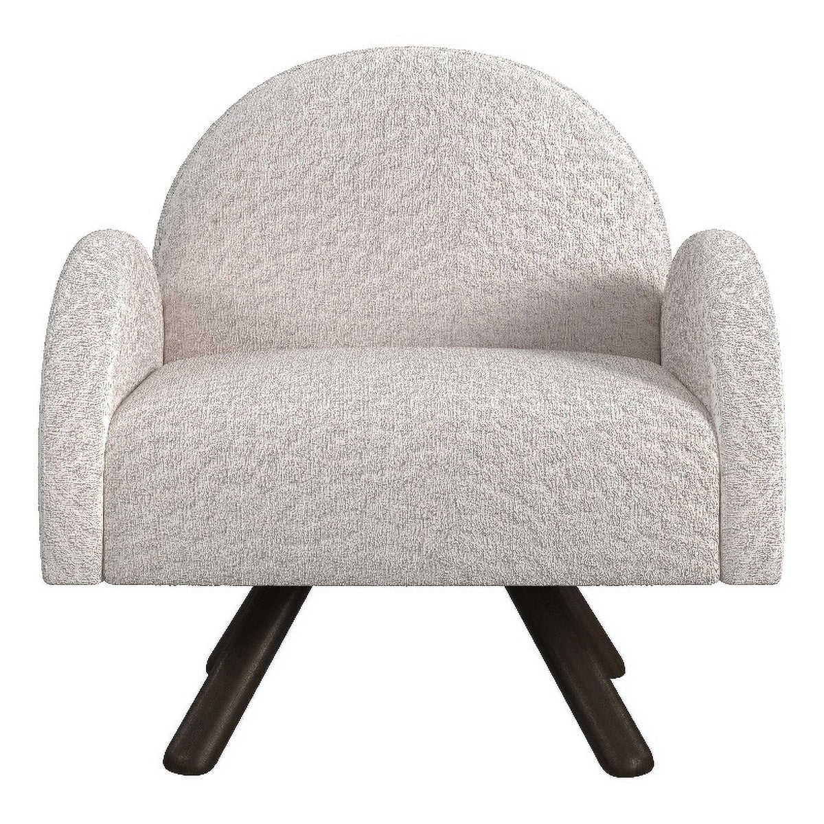 Beige Accent Chair with Wood Frame P5582