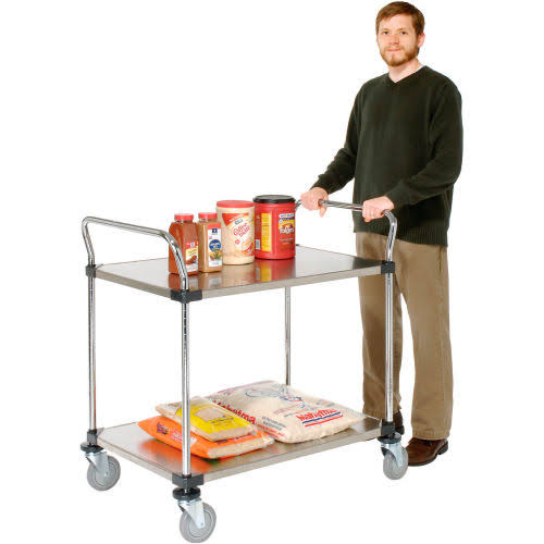 Stainless Steel Utility Cart 2 Shelves Q74576