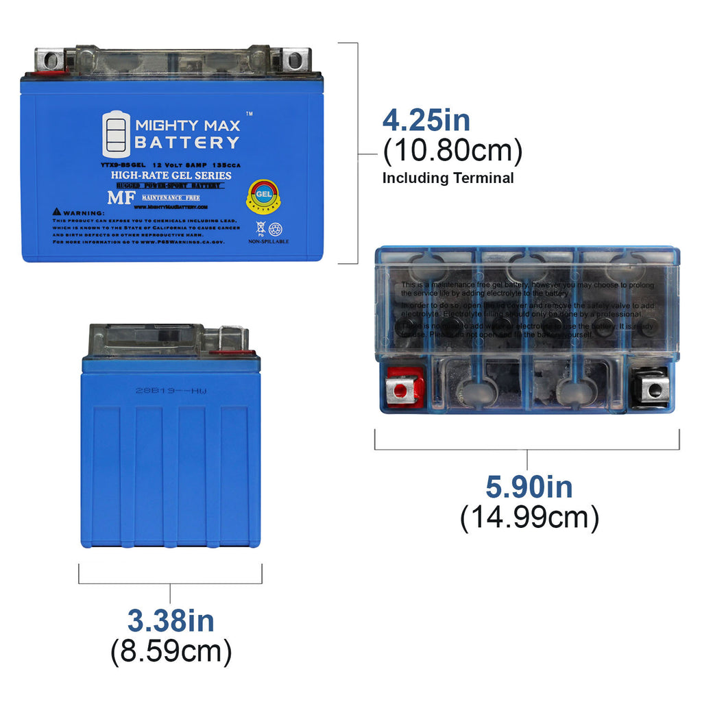 GEL Battery for Kawasaki Ninja ZX6R S569