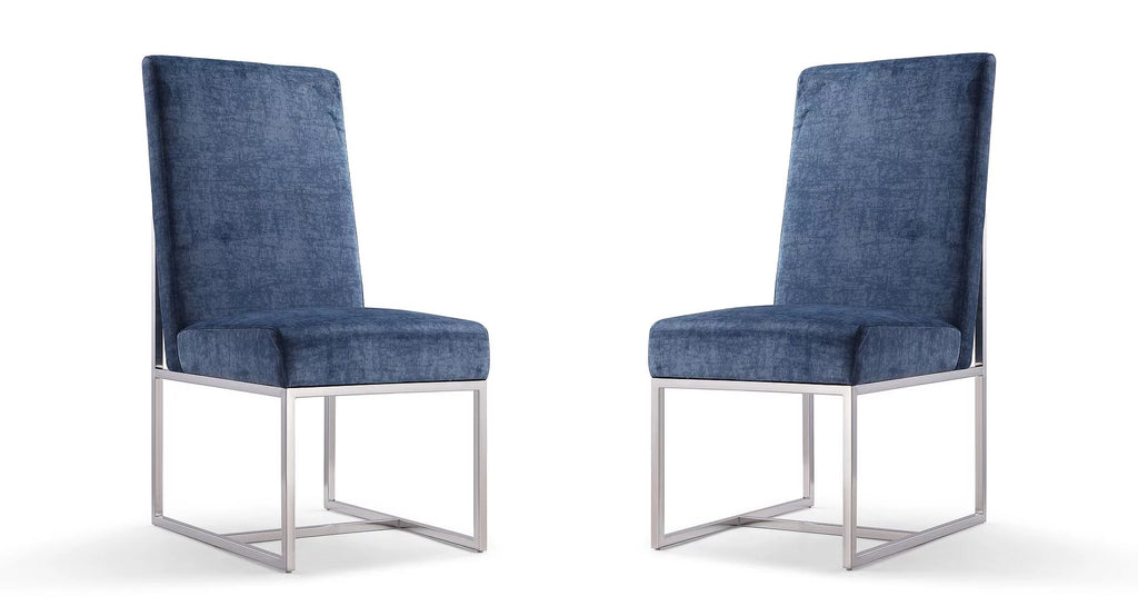 Blue Velvet Dining Chair Set of 2 I66063