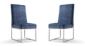 Blue Velvet Dining Chair Set of 2 I66063